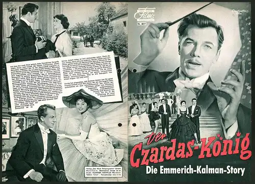 Filmprogramm DNF Nr. 4017, Der Czardas-König, Rudolf Schock, Elma Karlowa, Alice Treff, Regie Harald Philipp