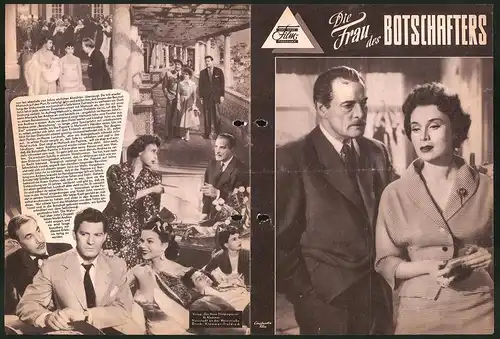 Filmprogramm DNF, Die Frau des Botschafters, Antje Weisgerber, Hans Stüwe, Ingrid Andree, Regie Hans Deppe