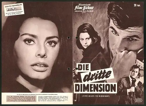 Filmprogramm IFB Nr. 6354, Die dritte Dimension, Sophia Loren, Anthony Perkins, Gig Young, Regie Anatole Litvak