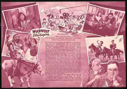 Filmprogramm PF, Wild West in Oberbayern, Joe Stöckel, Lucie Englisch, Beppo Brem, Regie Ferdinand Dörfler