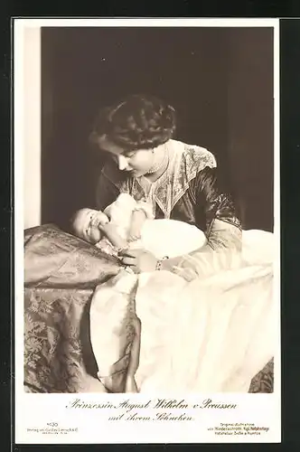 AK Prinzessin August Wilhelm v. Preussen mit ihrem Söhnchen