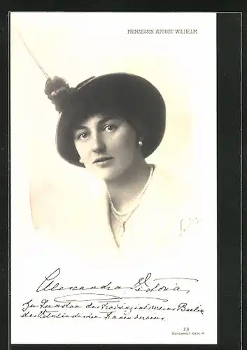 AK Porträtbild von Prinzessin August Wilhelm