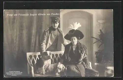 AK Prinz und Prinzessin August Wilhelm von Preussen
