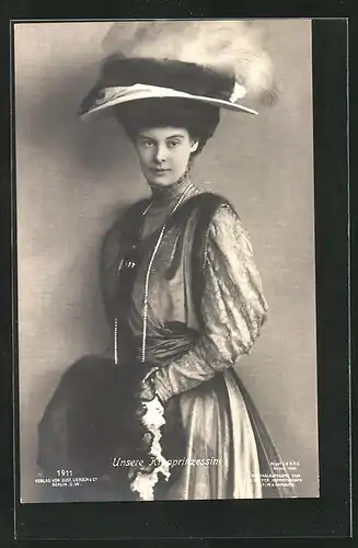 AK Portrait der Kronprinzessin Cecilie von Preussen