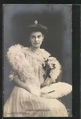 AK Portrait der Kronprinzessin Cecilie von Preussen