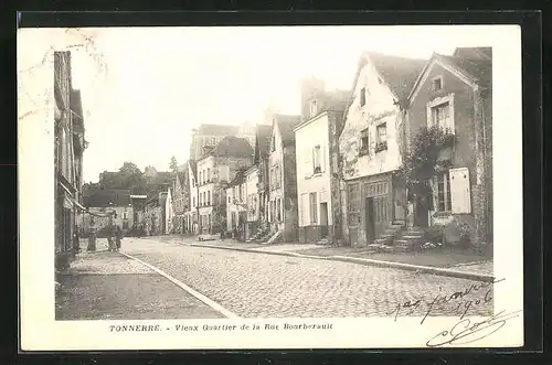 AK Tonnerre, Vieux quartier de la Rue Bourberault