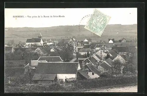 AK Sormery, Vue prise de la Route de Saint-Mards