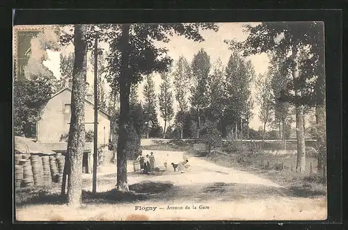 AK Flogny, Avenue de la Gare