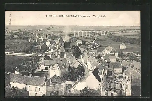 AK Druyes-les-Belles-Fontaines, Vue générale