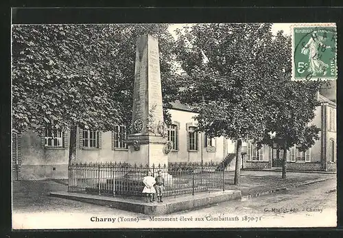 AK Charny, Monument élevé aux Combattants 1870-71