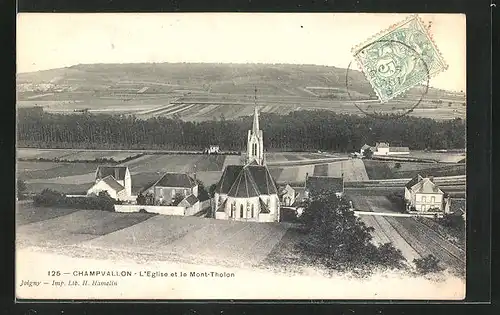 AK Champvallon, L`Eglise et le Mont-Tholon