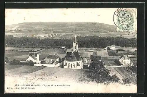 AK Champvallon, L`Eglise et le Mont-Tholon