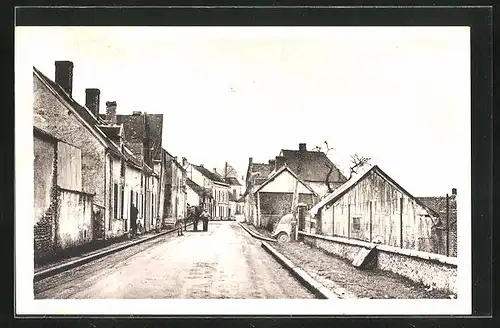 AK Champignelles, Rue de Paris, Strassenpartie