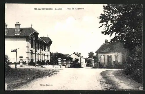 AK Champignelles, Rue de l`Agréau, Strassenpartie