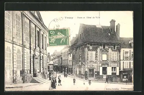 AK Toucy, Poste et Hôtel de Ville