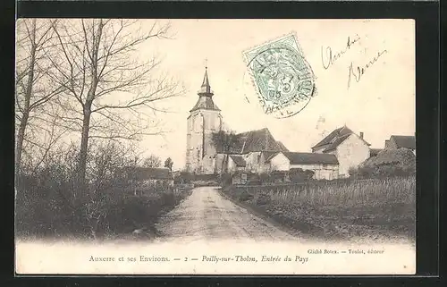 AK Poilly-sur-Tholon, Entrée du Pays