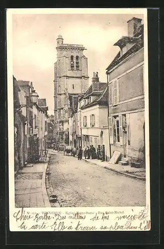 AK Tonnerre, Eglise Notre-Dame, Rue Saint-Michel