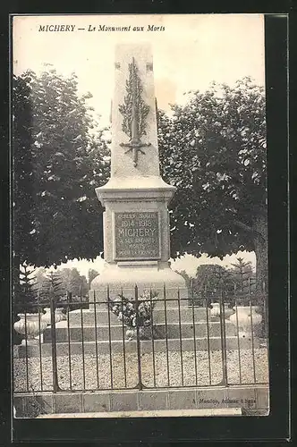 AK Michery, Le Monument aux Morts