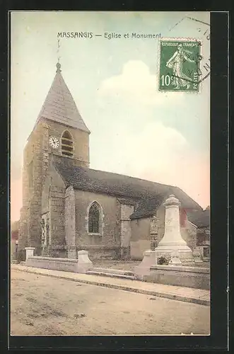 AK Massangis, Église et Monument