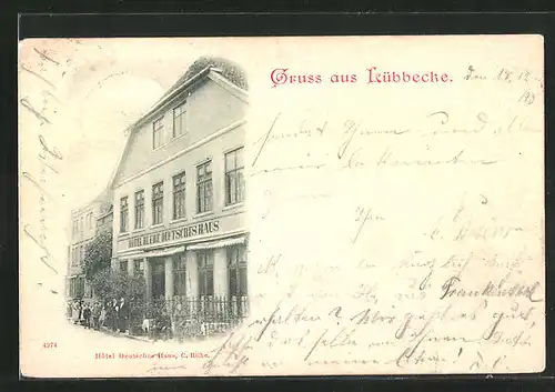 AK Lübbecke, Hotel Deutsches Haus