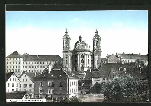 AK Weingarten /Württemberg, Blick zum Kloster