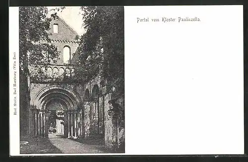 AK Paulinzella, Portal vom Kloster Paulinzella