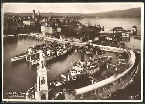 AK Lindau i. B., Hafenmole und Segelclubhaus