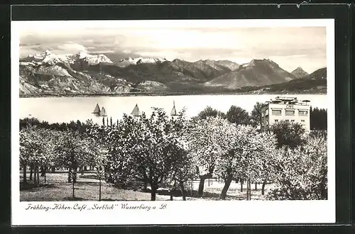 AK Wasserburg a. B., Frühling-Höhen-Café Seeblick