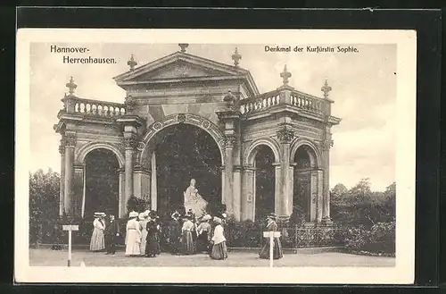AK Hannover-Herrenhausen, Denkmal der Kurfürstin Sophie