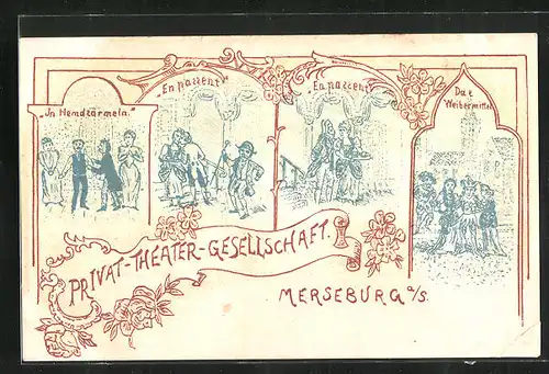 Lithographie Merseburg a. S., Private-Theater-Gesellschaft