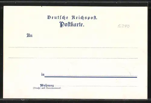 Lithographie Betzdorf, Blick auf Hohenbetzdorf mit Evangl. Kirche