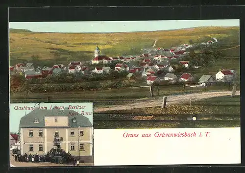 AK Grävenwiesbach i. T., Gasthaus zum Löwen, Bes. Karl Born