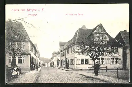 AK Usingen i. T., Gasthaus zur Krone, Kreuzgasse