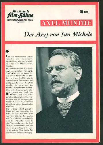 Filmprogramm IFB Nr. 06266, Der Arzt von San Michele, O. W. Fischer, Sonja Zimmermann, Regie Artur Brauner