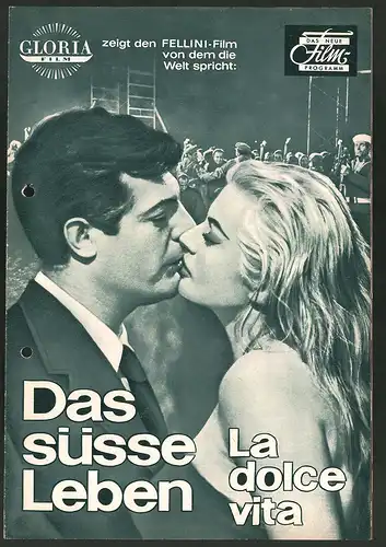 Filmprogramm DNF, Das süsse Leben, Anita Ekberg, Lex Barker, Alain Cuny, Regie Federico Fellini