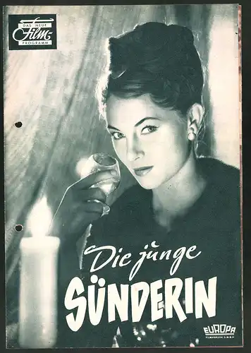 Filmprogramm DNF, Die junge Sünderin, Karin Baal, Rudolf Prack, Inge Egger, Regie Rudolf Jugert