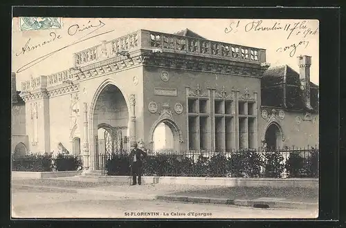 AK Saint-Florentin, La Caisse d'Epargne