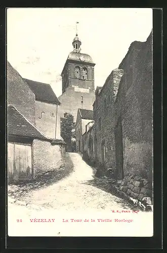 AK Vézelay, La Tour de la Vieille Horloge