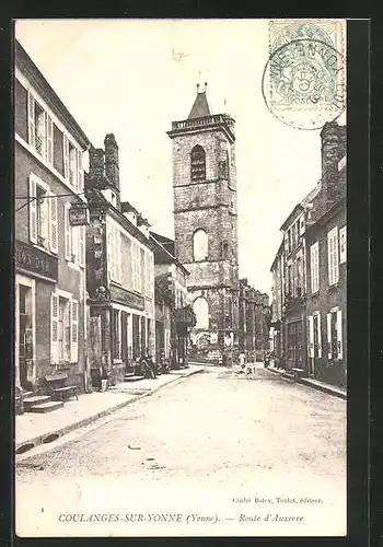 AK Coulanges-Sur-Yonne, Route d'Auxerre