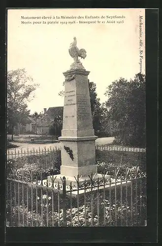 AK Septfonds, Monument élevè à la Mémoire des Enfants de Septfonds, Mort pour la patrie 1914-1918