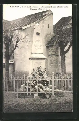 AK Sennevoy-le-Bas, Monument aux Morts de la Guerre 1914-1918