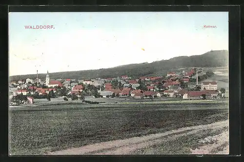 AK Walddorf, Teilansicht mit Kottmar