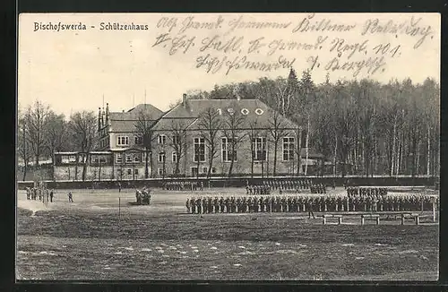 AK Bischofswerda, Schützenhaus mit Soldaten