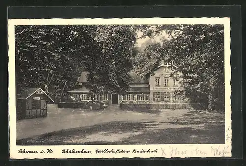 AK Schwaan i. M., Gasthaus Schützenhaus Restaurant Lindenbruch