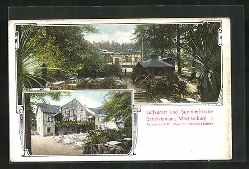 AK Wechselburg, Gasthaus Schützenhaus, Mehrfachansicht