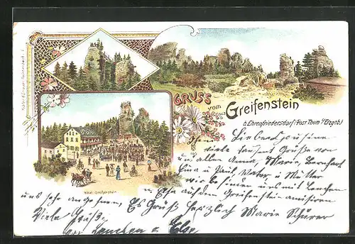 Lithographie Ehrenfriedersdorf, Hôtel Greifenstein