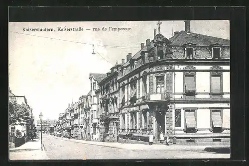 AK Kaiserslautern, Partie in der Kaiserstrasse, Rue de l`empereur