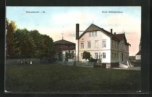 AK Oberoderwitz i. Sa., Parkanlage am Hotel Schützenhaus