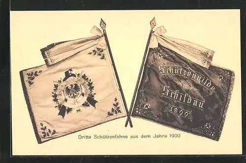 AK Schildau, Dritte Schützenfahne von 1900