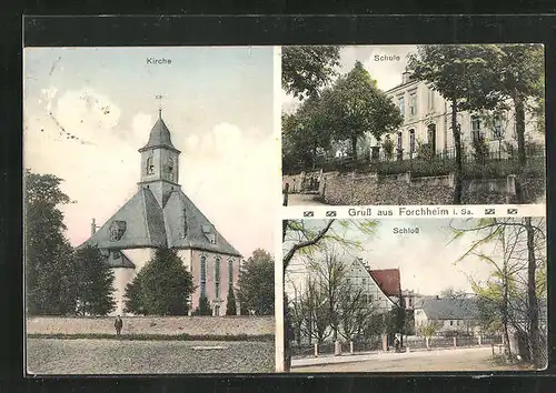AK Forchheim i. Sa., Schule, Schloss, Kirche
